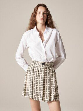 J Crew Jules lace-collar shirt in cotton poplin
